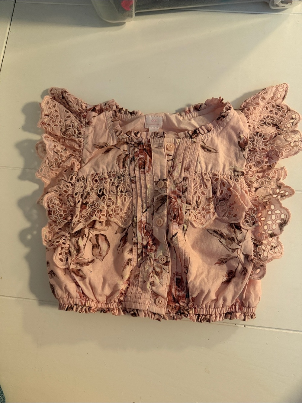 GAP x Catherine Malandrino Light Pink Floral Blouse